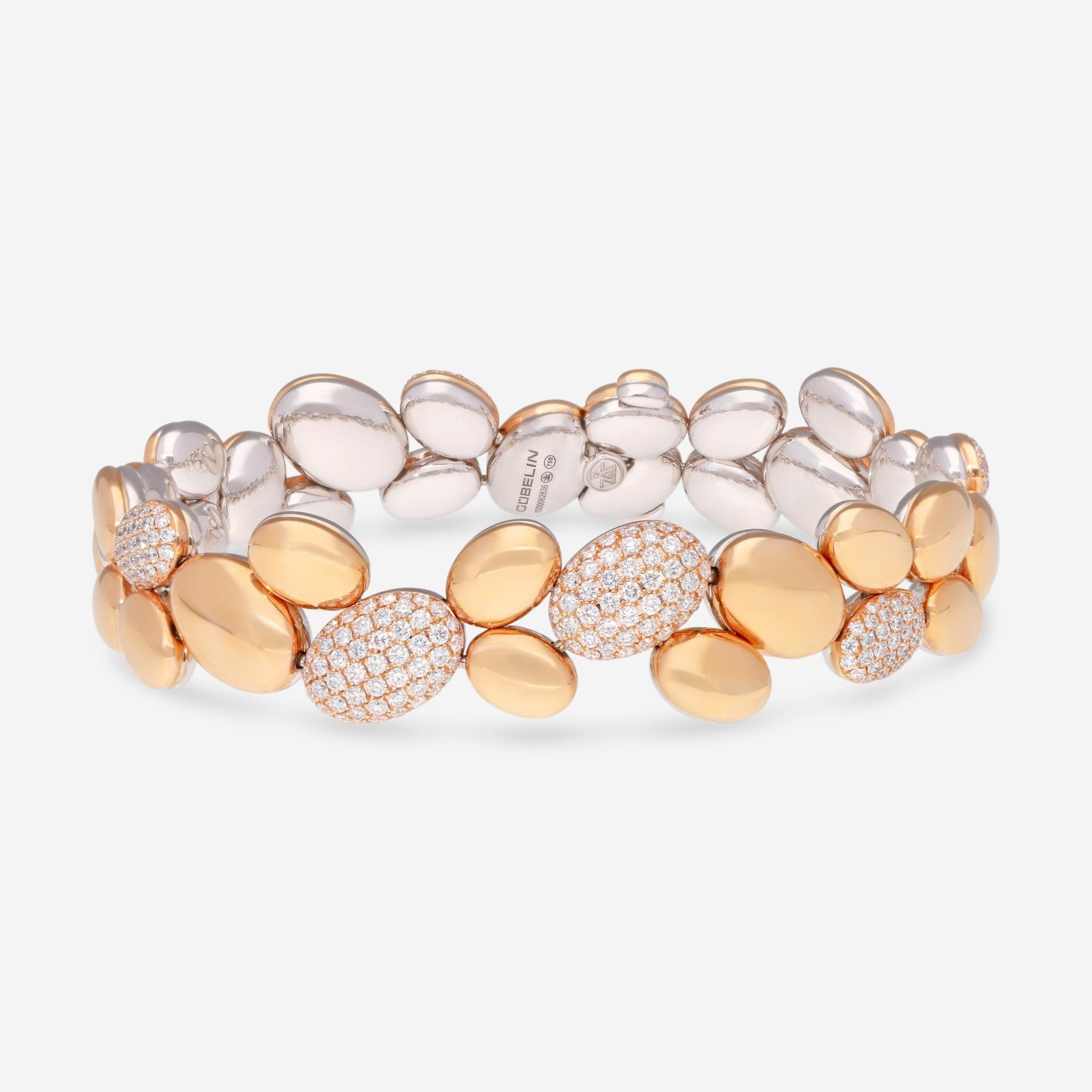 Gübelin Madagaskar 18K Rose & White Gold Diamond Bracelet 40K-0536.7