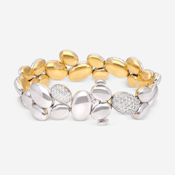 Gübelin Madagaskar 18K White & Yellow Gold Diamond Bracelet 40K - 0536.3 - THE SOLIST - Gübelin