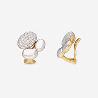 Gübelin Madagaskar 18K White & Yellow Gold Diamond Clip Earrings 44K - 1233.3 - THE SOLIST - Gübelin