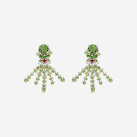 Gübelin Ornaments of Flowers 18K White Gold Green Tourmaline & Tsavorite Drop Earrings 44A - 1329.2 - THE SOLIST - Gübelin