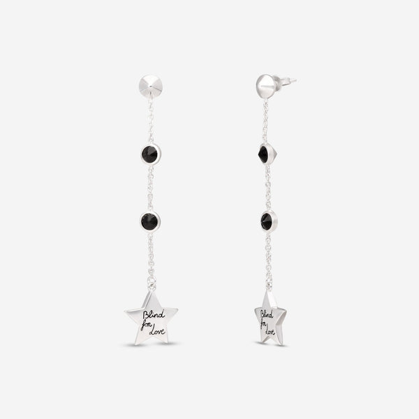 Gucci Blind For Love Sterling Silver Black Spinel Drop Earrings YBD502160001 - THE SOLIST - Gucci