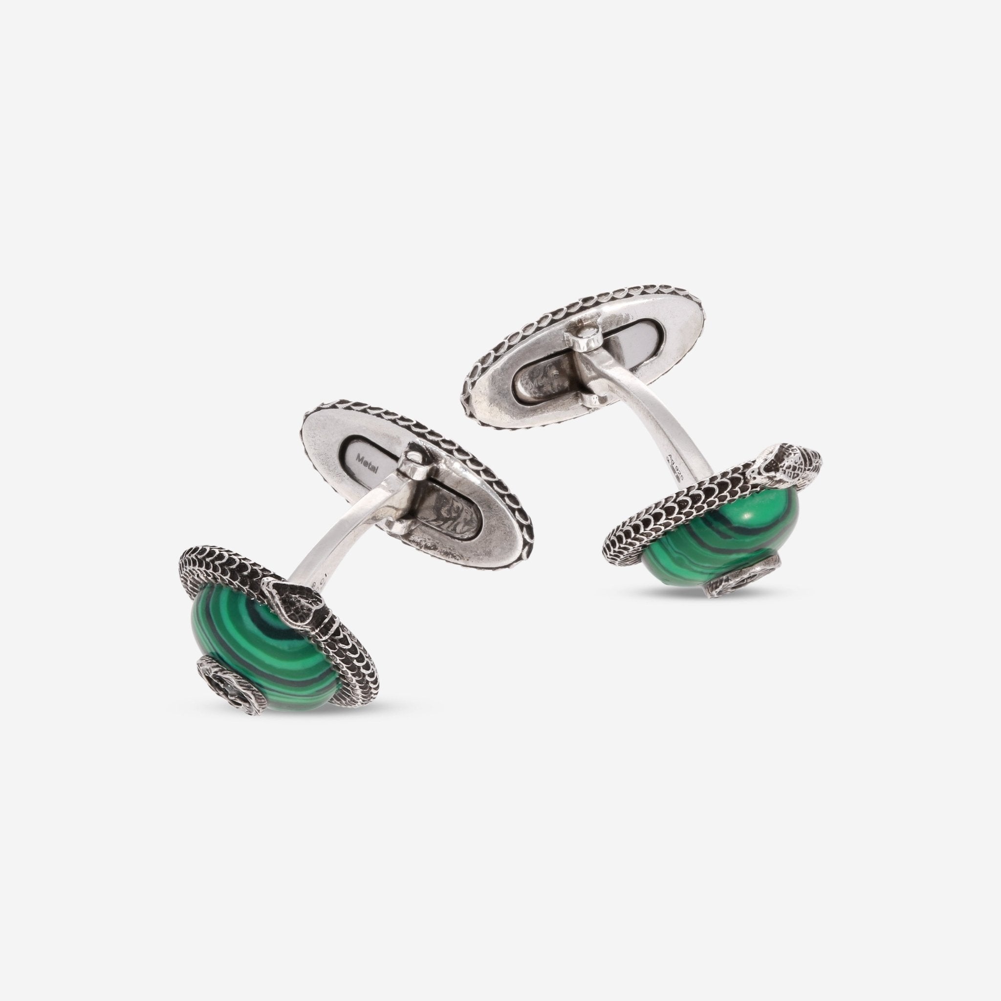 Gucci Garden Sterling Silver & Metal Resin Snake Motif Cufflinks YBE577426001 - THE SOLIST - Gucci