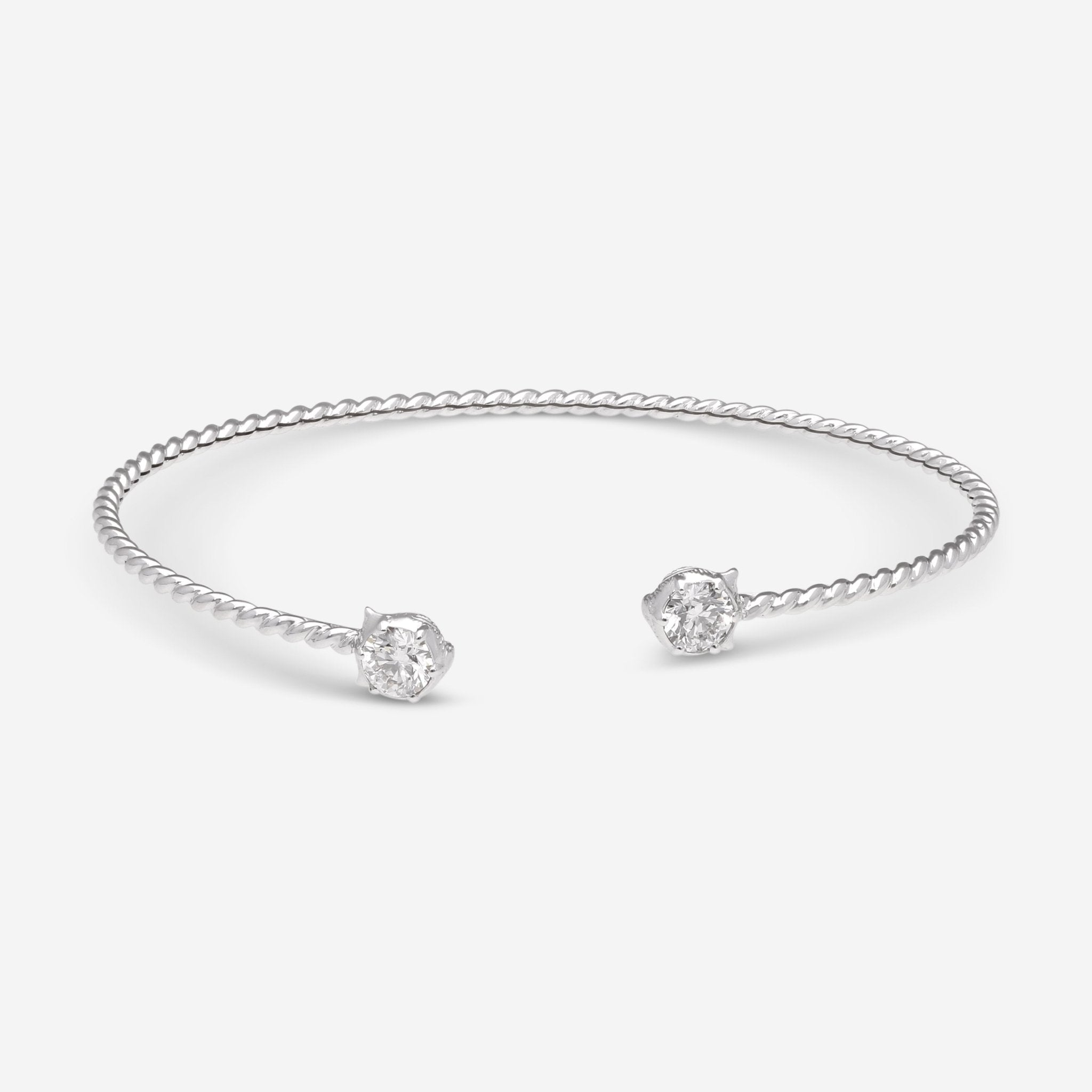 Gucci Le Marche des Merveilles 18K White Gold Diamond Bangle Bracelet YBA525993001 - THE SOLIST - Gucci