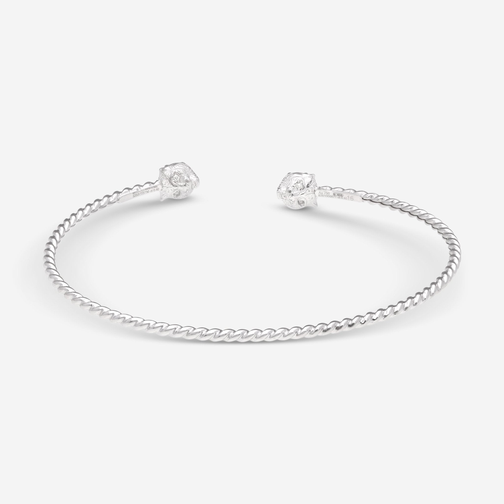 Gucci Le Marche des Merveilles 18K White Gold Diamond Bangle Bracelet YBA525993001 - THE SOLIST - Gucci