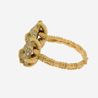 Gucci Le Marche Des Merveilles 18K Yellow Gold, Diamond 0.63ct. tw. and Tsavorite Statement Ring 107462 - THE SOLIST - Gucci