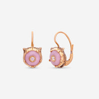 Gucci Le Marche des Merveilles 18K Yellow Gold Diamond & Pink Opal Drop Earrings YBD502831002 - THE SOLIST - Gucci