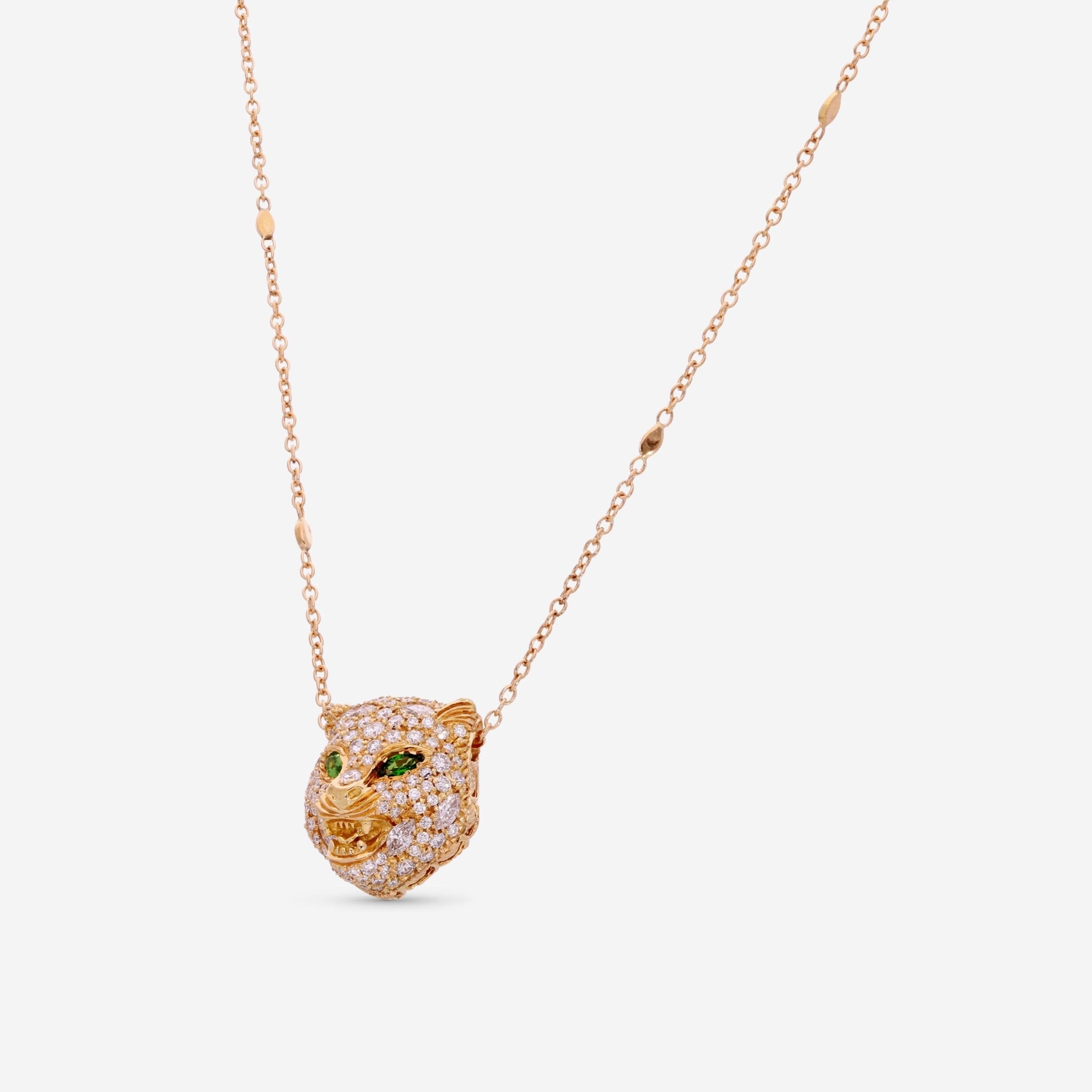 Gucci Le Marche des Merveilles 18K Yellow Gold Diamond & Tsavorite Necklace YBB459300002 - THE SOLIST - Gucci