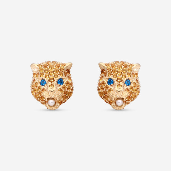 Gucci Le Marche des Merveilles 18K Yellow Gold Multistone Stud Earrings YBD459196003 - THE SOLIST - Gucci