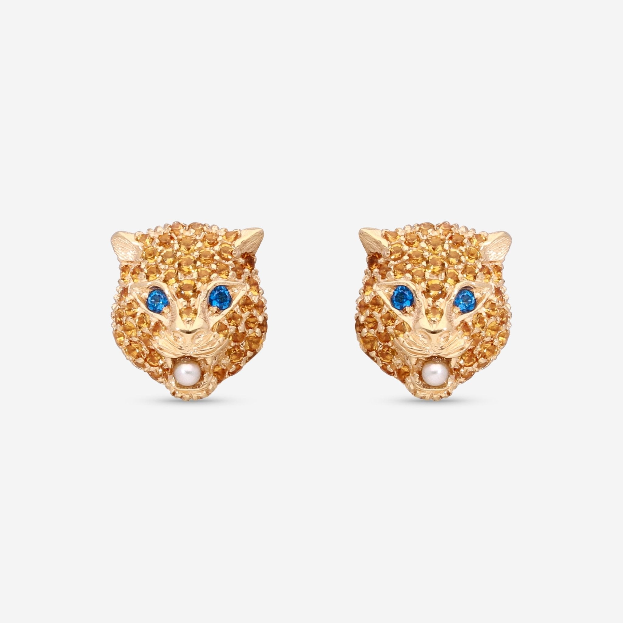 Gucci Le Marche des Merveilles 18K Yellow Gold Multistone Stud Earrings YBD459196003 - THE SOLIST - Gucci