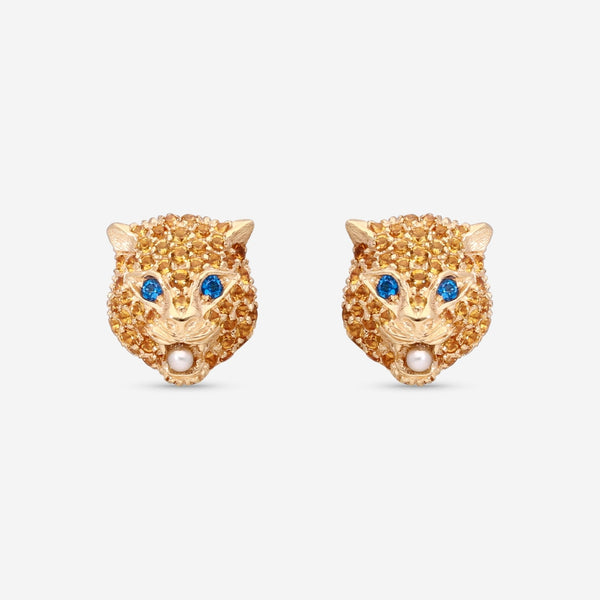 Gucci Le Marche des Merveilles 18K Yellow Gold Multistone Stud Earrings YBD459196003 - THE SOLIST - Gucci