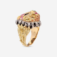 Gucci Le Marche des Merveilles 18K Yellow Gold & Sterling Silver Sapphire & Ruby Ring Sz. 6.5 YBC482045001 - THE SOLIST - Gucci