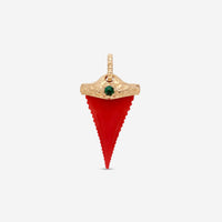 Gucci Le Marche des Merveilles Yellow Gold & Red Coral Malachite Shark Tooth Charm YBG462027001 - THE SOLIST - Gucci