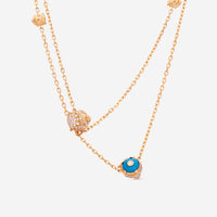 Gucci Le Marche des Merveilles18K Yellow Gold Diamond & Turquoise Station Necklace YBB554164001 - THE SOLIST - Gucci