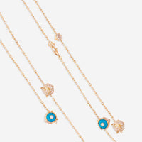 Gucci Le Marche des Merveilles18K Yellow Gold Diamond & Turquoise Station Necklace YBB554164001 - THE SOLIST - Gucci