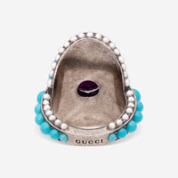 Gucci Mixed Material Studded Ring Sz. 6.25 YBC425407001 - THE SOLIST - Gucci