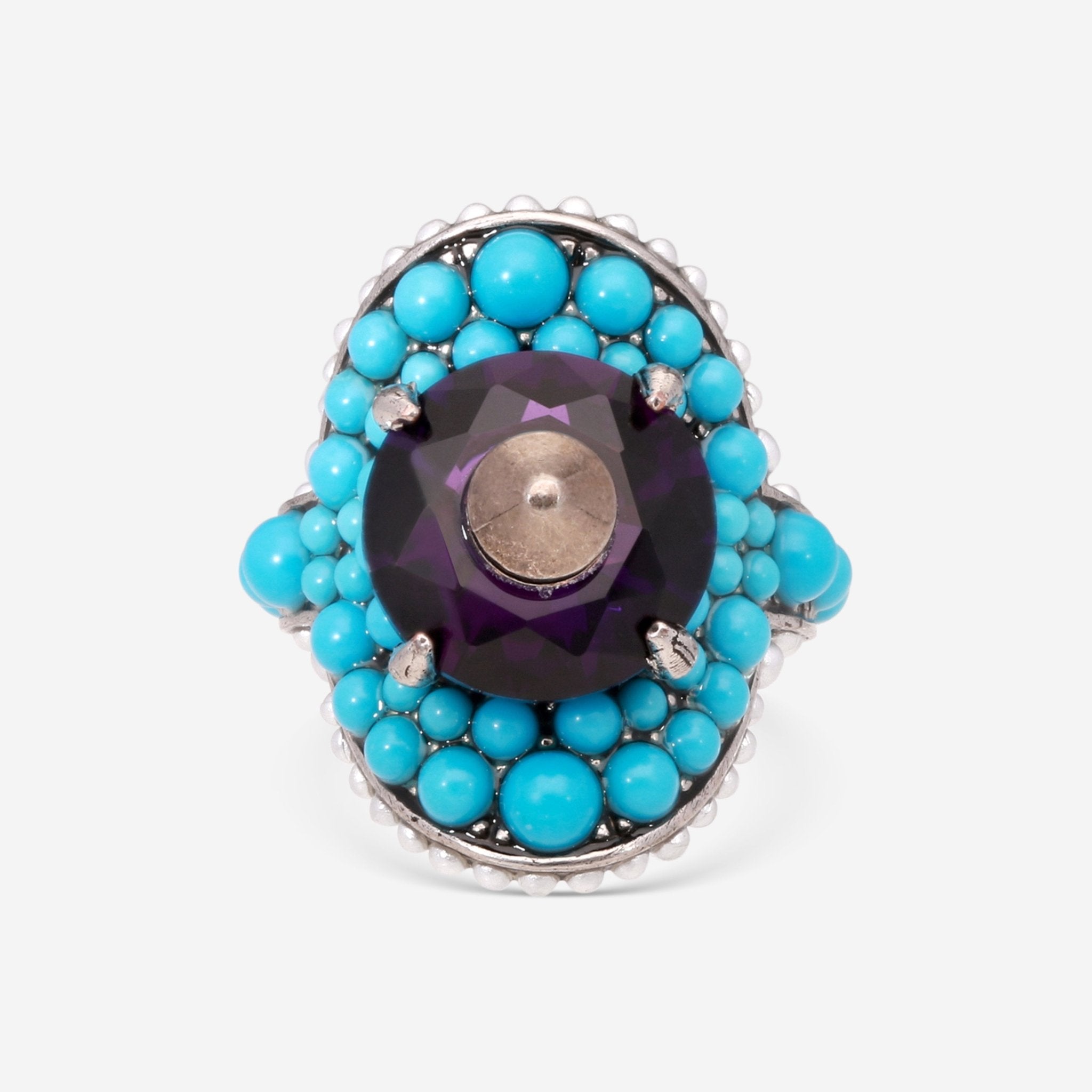 Gucci Mixed Material Studded Ring Sz. 6.25 YBC425407001 - THE SOLIST - Gucci