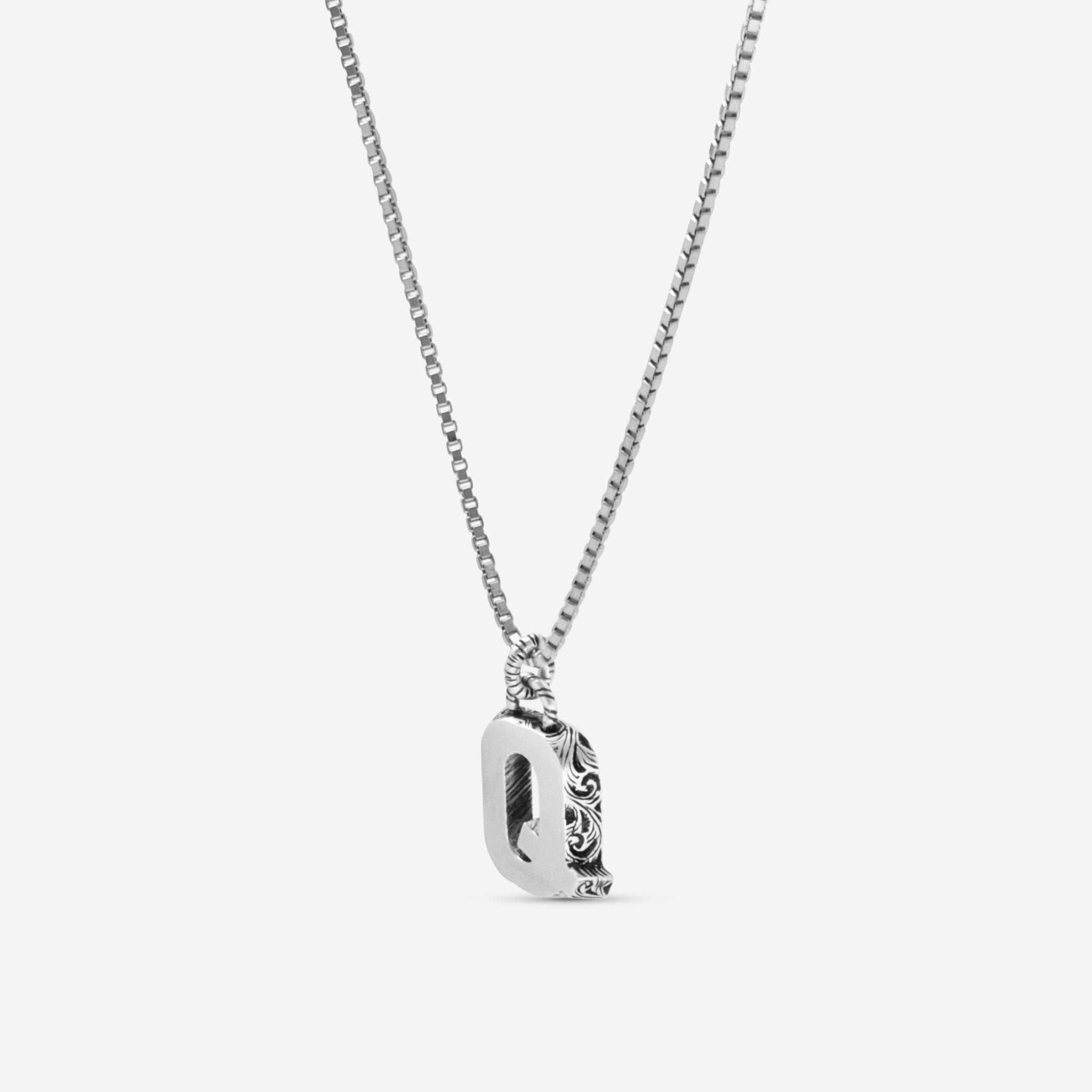 Gucci Sterling Silver Pendant Letter 