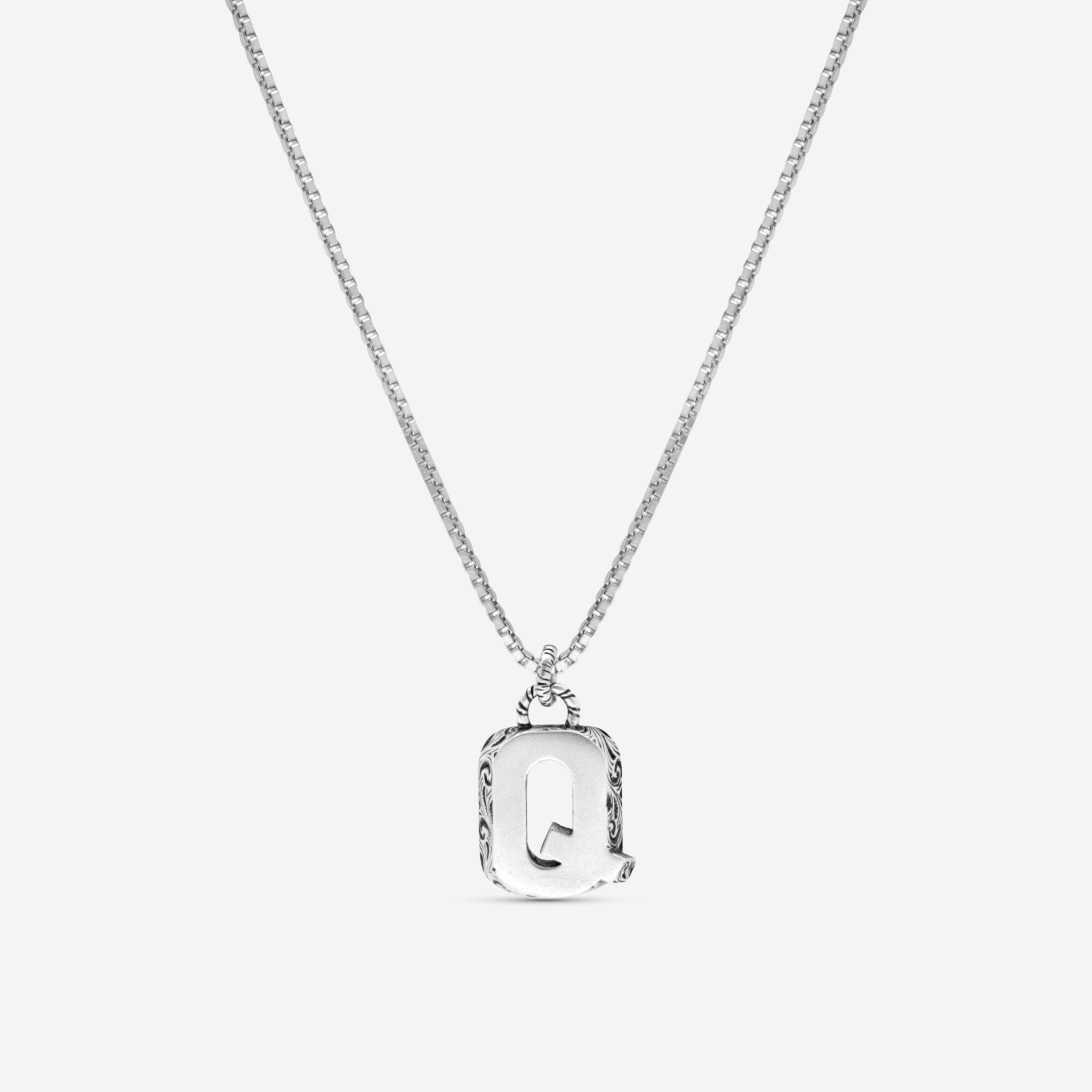 Gucci Sterling Silver Pendant Letter 