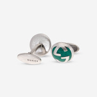 Gucci Turquoise Enamel & Sterling Silver Cufflinks YBE661585002 - THE SOLIST - Gucci