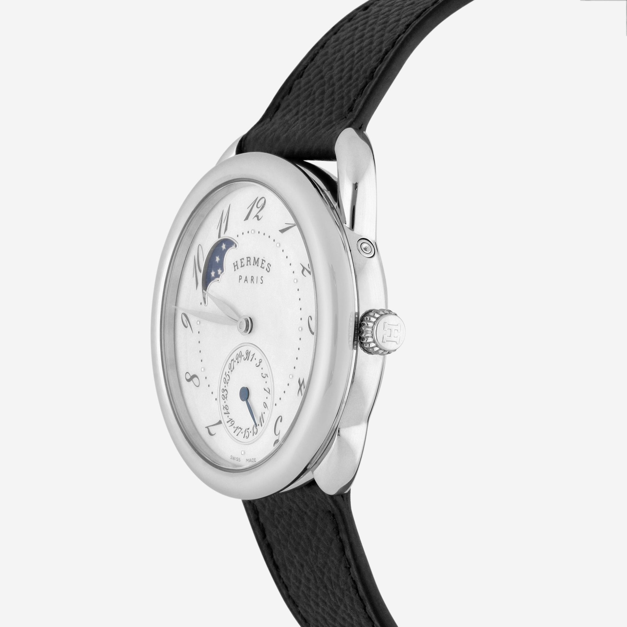 Hermès Arceau Petite Lune Stainless Steel Automatic Ladies Watch W041046WW00 - THE SOLIST - Hermès