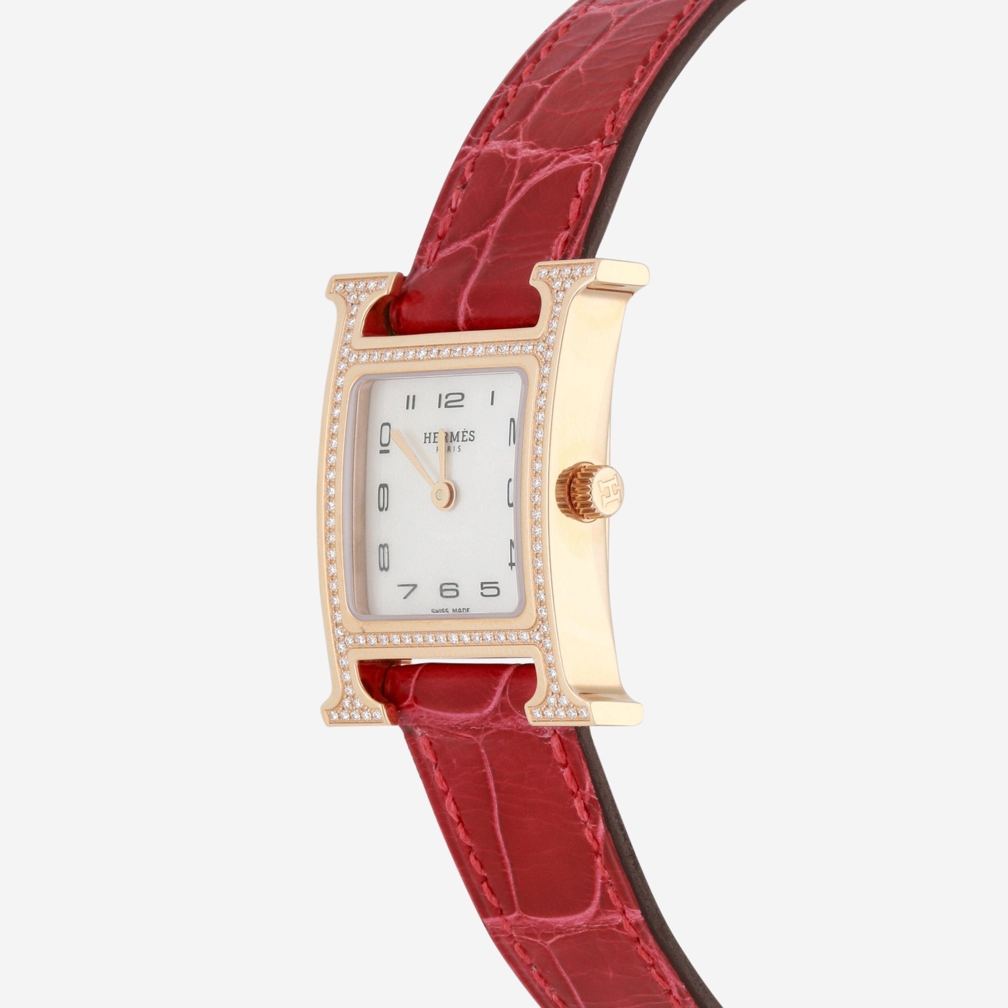 Hermès Heure H PM 18K Rose Gold Quartz Ladies Watch W053090WW00 - THE SOLIST - Hermès