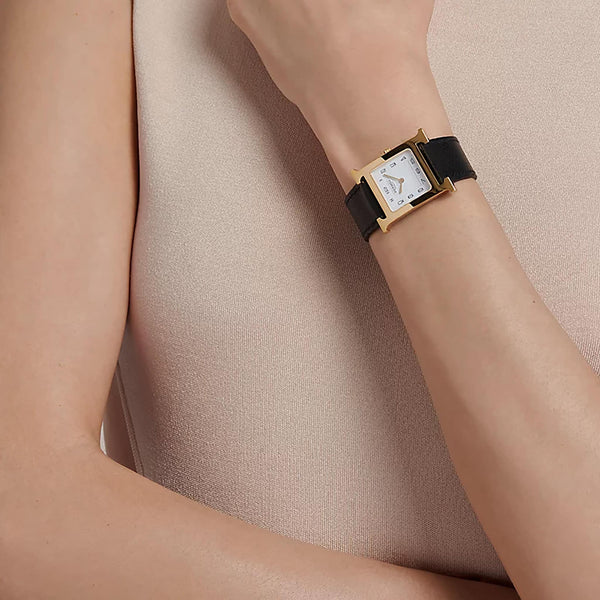 Hermès Heure H Yellow Gold-Plated Stainless Steel Quartz Ladies Watch W036784WW00 - THE SOLIST