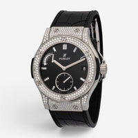 Hublot Classic Fusion Power Reserve Titanium Diamond Manual Wind Men's Watch 516