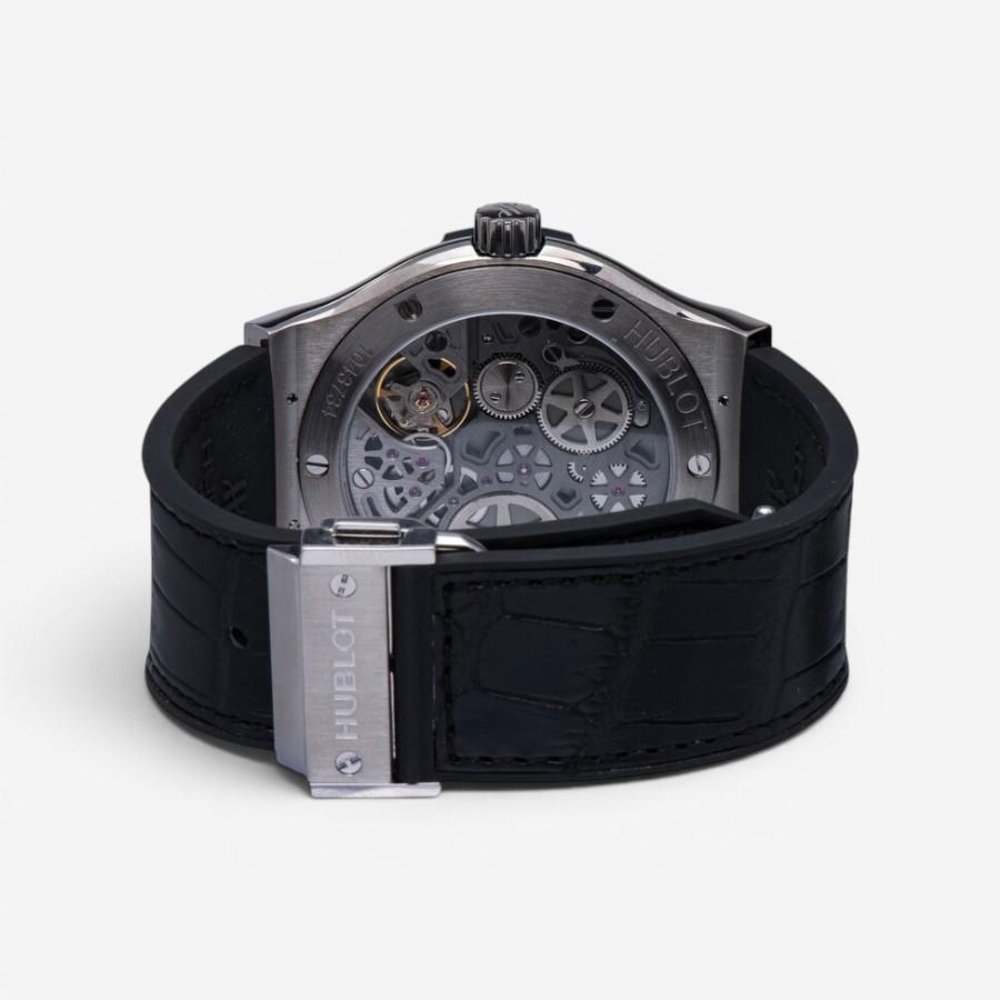 Hublot Classic Fusion Power Reserve Titanium Diamond Manual Wind Men's Watch 516