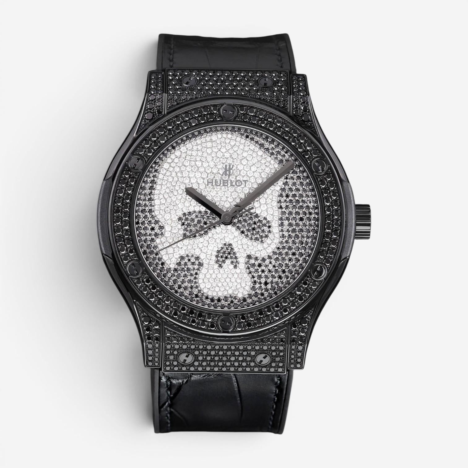 Hublot Classic Fusion Skull Titanium Diamond Automatic Men's Watch 511.ND.9100.L