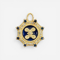 Armenta 18K Yellow Gold & Blackened Sterling Silver Multistone Charm 18888