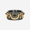 Armenta Old World 18K Yellow Gold & Blackened Sterling Silver Band Ring Sz. 7 1