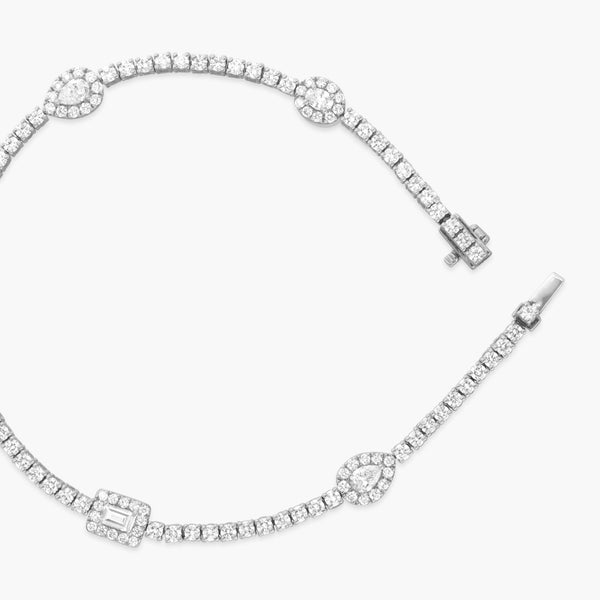 Ina Mar 14K White Gold, Diamond 3.17ct. twd. Tennis Bracelet IMKGK31 - THE SOLIST - Ina Mar