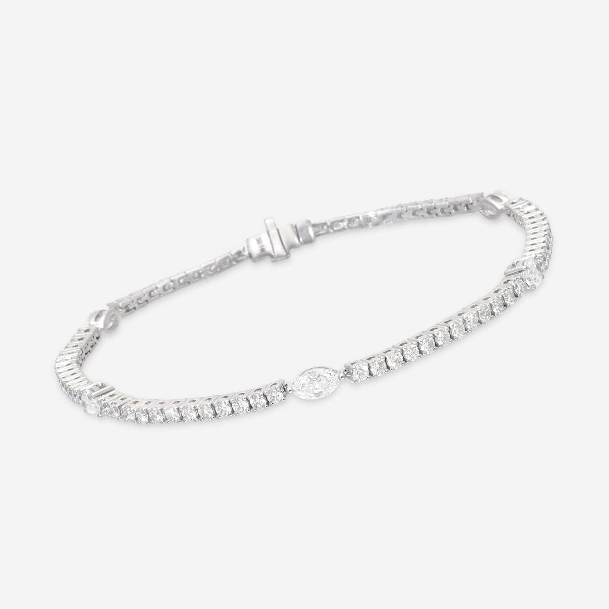 Ina Mar 14K White Gold Diamond 3.37ct.twd. Bracelet IMKGK35 - THE SOLIST - Ina Mar