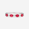 Ina Mar 14K White Gold Diamond and 0.95ct.tw Ruby Ring IMKGK51 - THE SOLIST - Ina Mar