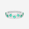 Ina Mar 14K White Gold Emerald & Diamond Ring ER - 071295 - EMD - THE SOLIST - Ina Mar