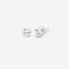 Ina Mar 14K White Gold Round Cut Solitaire 1.05ct.twd. Diamond Stud Earrings EM - 001 - THE SOLIST - Ina Mar