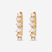 Ina Mar 14K Yellow Gold, Diamonds 2.32ct. twd. Small Hoop Earrings CN/566741 - THE SOLIST - Ina Mar