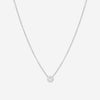 Ina Mar 18K White Gold Bezel Set Diamond 0.55ct.tw. Solitaire Pendant 16" ANK - 19303 - THE SOLIST - Ina Mar