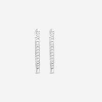 Ina Mar 18K White Gold Diamond 0.50ct.twd. Round Hoop Earrings AER - 14785 - THE SOLIST - Ina Mar