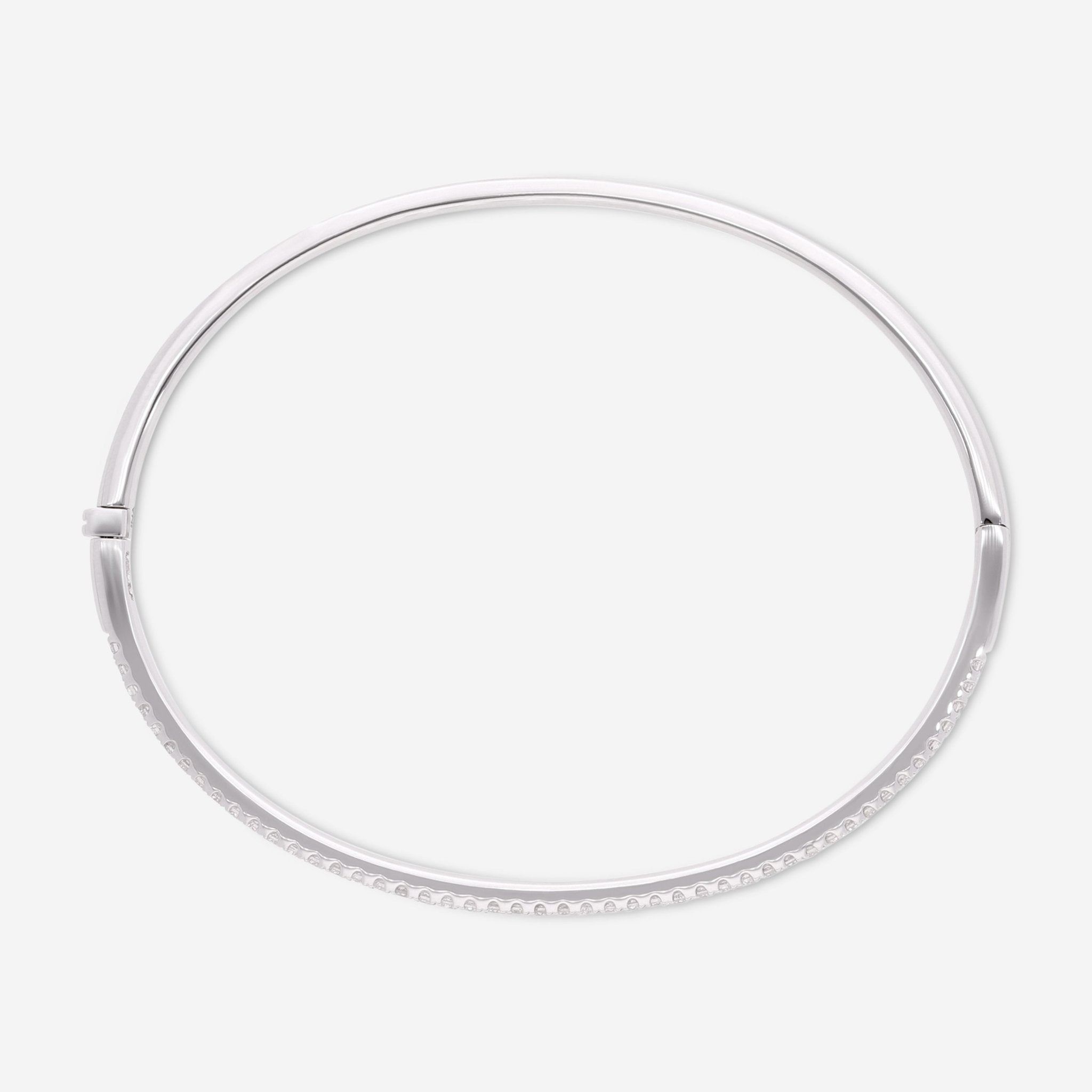 Ina Mar 18K White Gold Diamond 1/2 Way Bangle Bracelet ALB - 15074 - THE SOLIST - Ina Mar