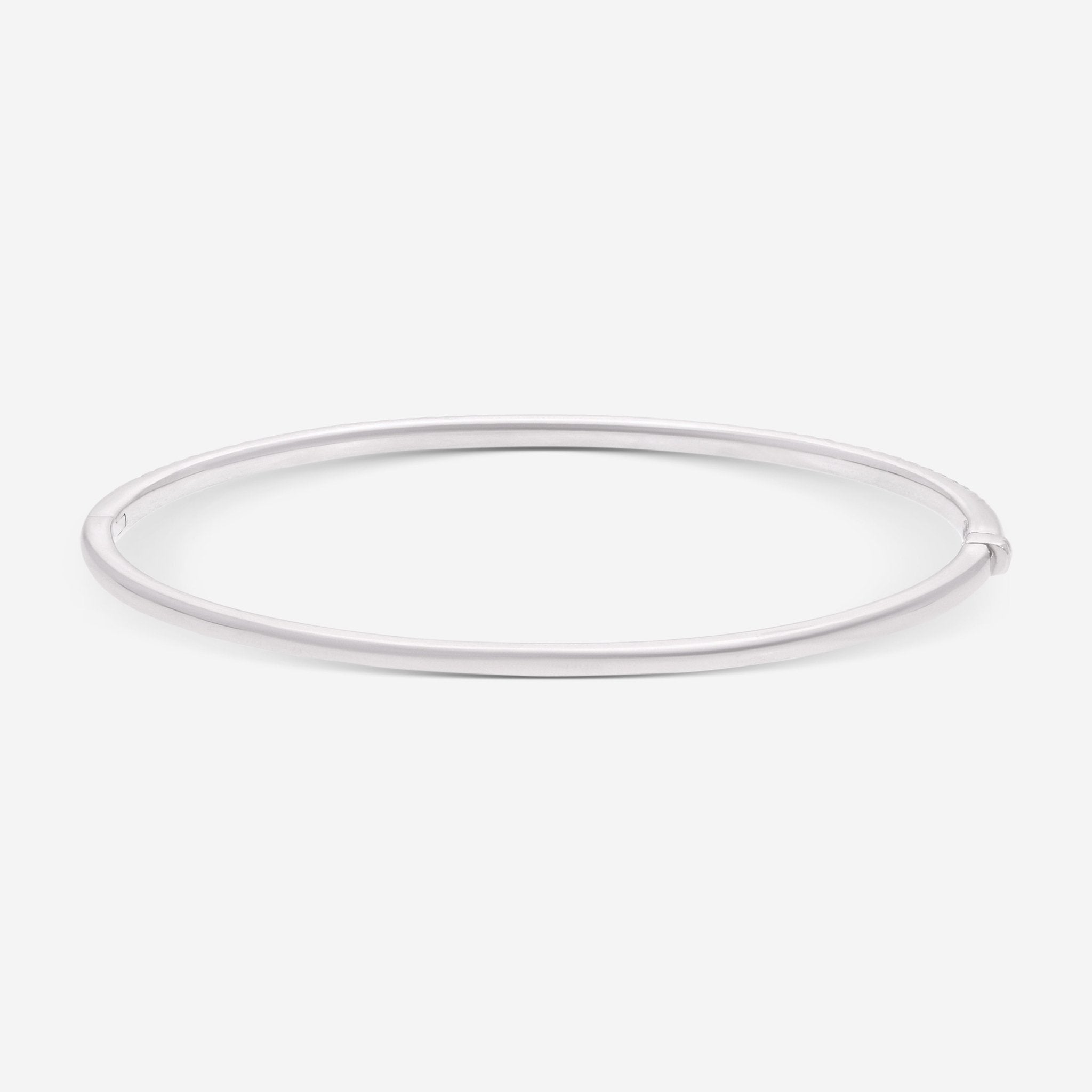 Ina Mar 18K White Gold Diamond 1/2 Way Bangle Bracelet ALB - 15074 - THE SOLIST - Ina Mar