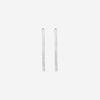 Ina Mar 18K White Gold Diamond 1.49ct.twd. Round Hoop Earrings AER - 13138 - THE SOLIST - Ina Mar