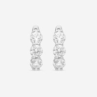 Ina Mar 18K White Gold Diamond 2.00ct.twd Round Hoop Earrings AER - 18666 - THE SOLIST - Ina Mar