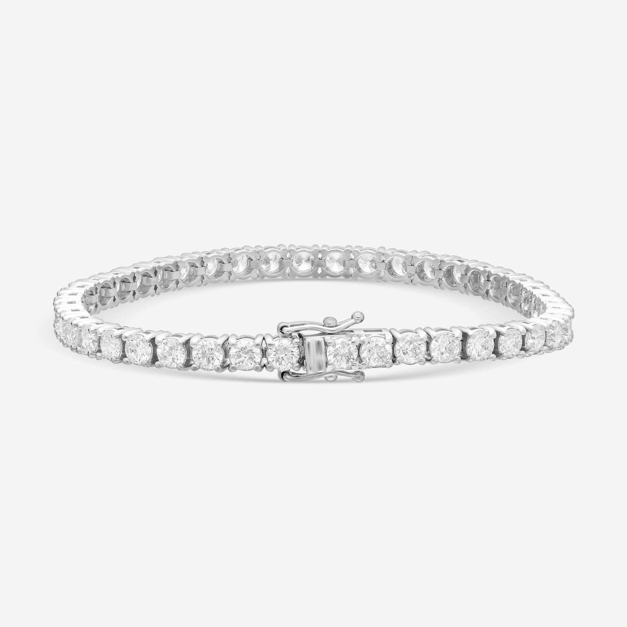 Ina Mar 18K White Gold Diamond 7.80ct.twd. Tennis Bracelet ALB - 14881 - THE SOLIST - Ina Mar