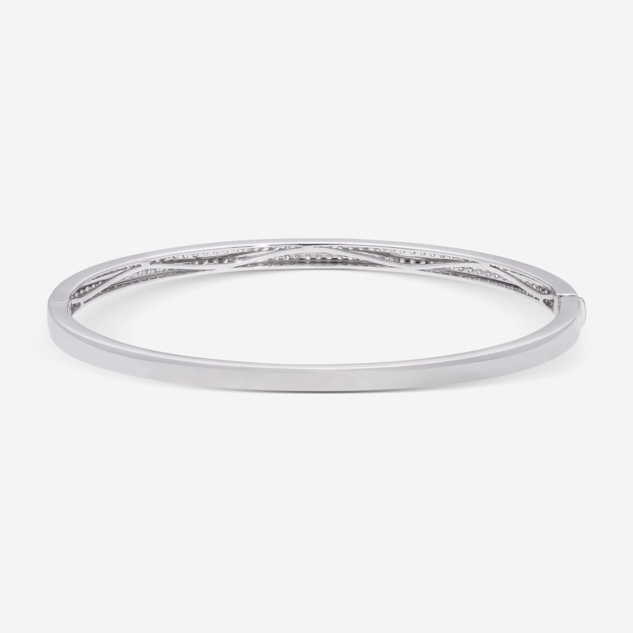 Ina Mar 18K White Gold Diamond Bangle Bracelet ALB - 1116 - THE SOLIST - Ina Mar