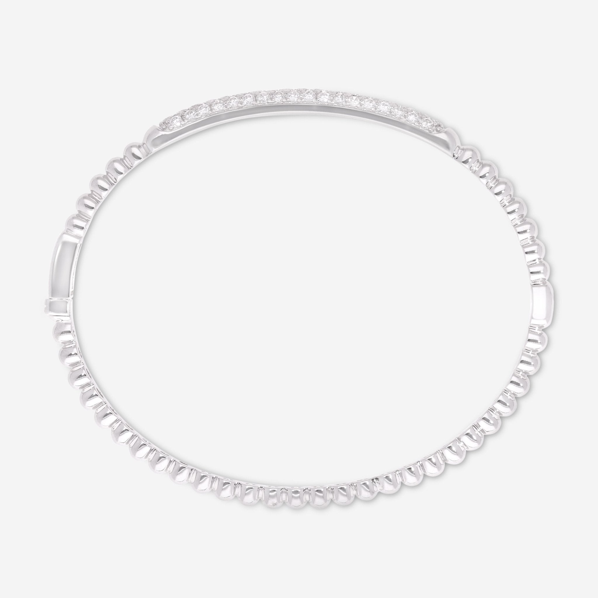 Ina Mar 18K White Gold Diamond Bangle Bracelet ALB - 11781 - 16 - THE SOLIST - Ina Mar