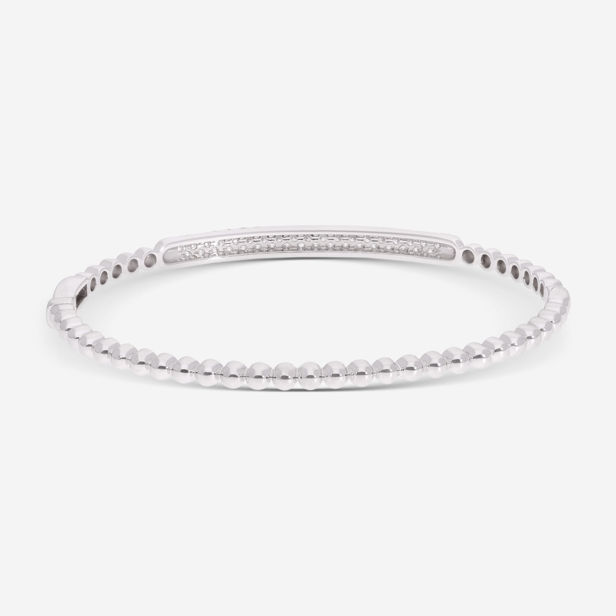 Ina Mar 18K White Gold Diamond Bangle Bracelet ALB - 11781 - 16 - THE SOLIST - Ina Mar