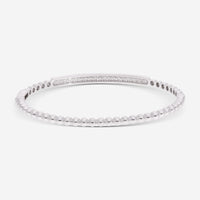 Ina Mar 18K White Gold Diamond Bangle Bracelet ALB - 11781 - 16 - THE SOLIST - Ina Mar