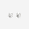 Ina Mar 18K White Gold Diamond Bezel Setting Stud Earrings AER - 19288 - THE SOLIST - Ina Mar