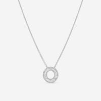 Ina Mar 18K White Gold Diamond Circle Necklace ANK - 19283 - THE SOLIST - Ina Mar